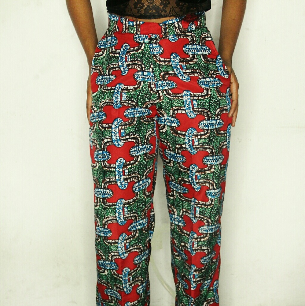 Ankara high waisted wide leg pants